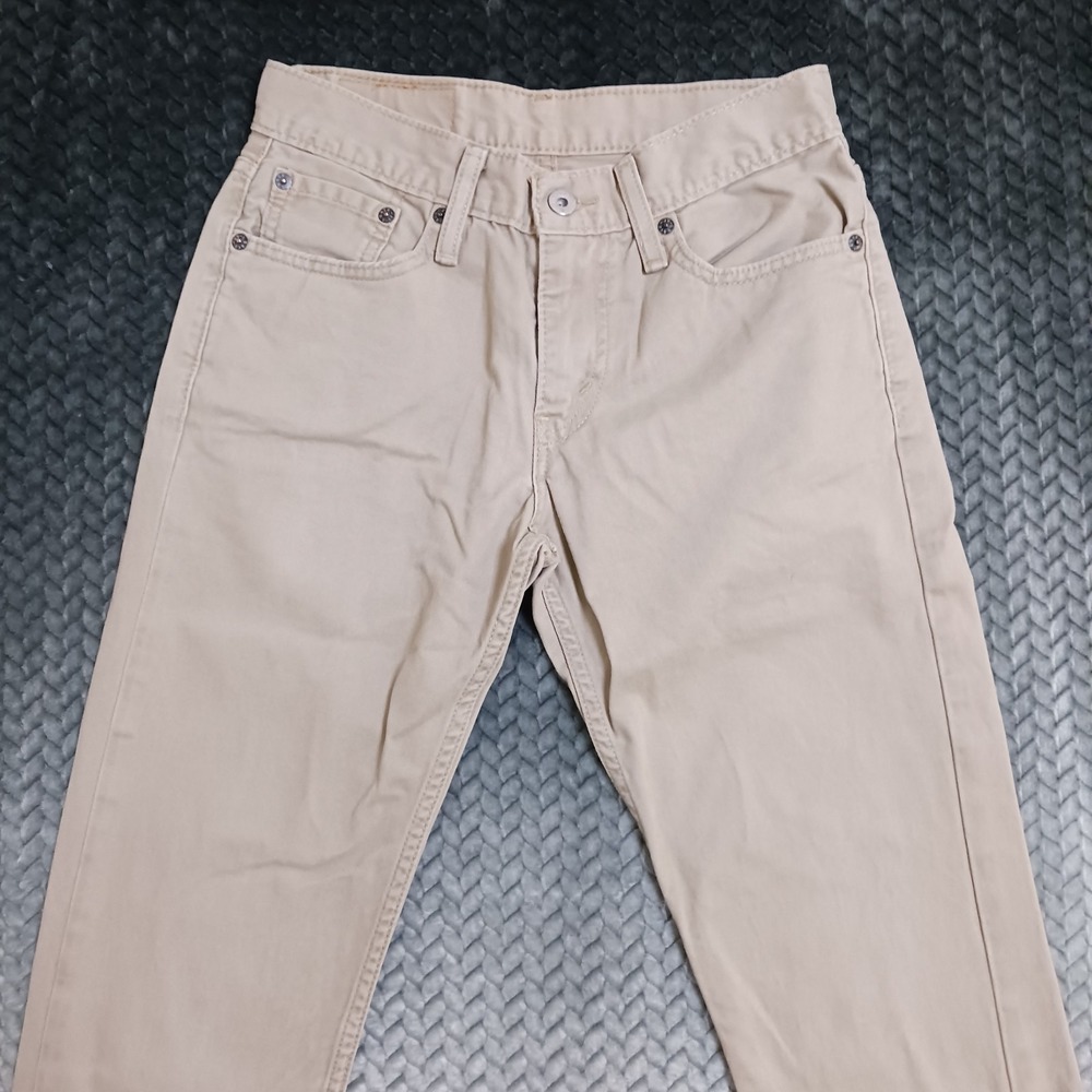 Levi's 511 White Tab Jeans Men 28x30 Beige Cotton Straight Slim Workwear - Picture 2 of 12